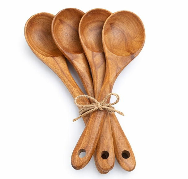 Premium Wooden Rice Paddle Spoon | Teak Wood Cooking & Serving Spoon | Non-Stick Safe, Heat Resistant, Eco-Friendly Kitchen Utensil