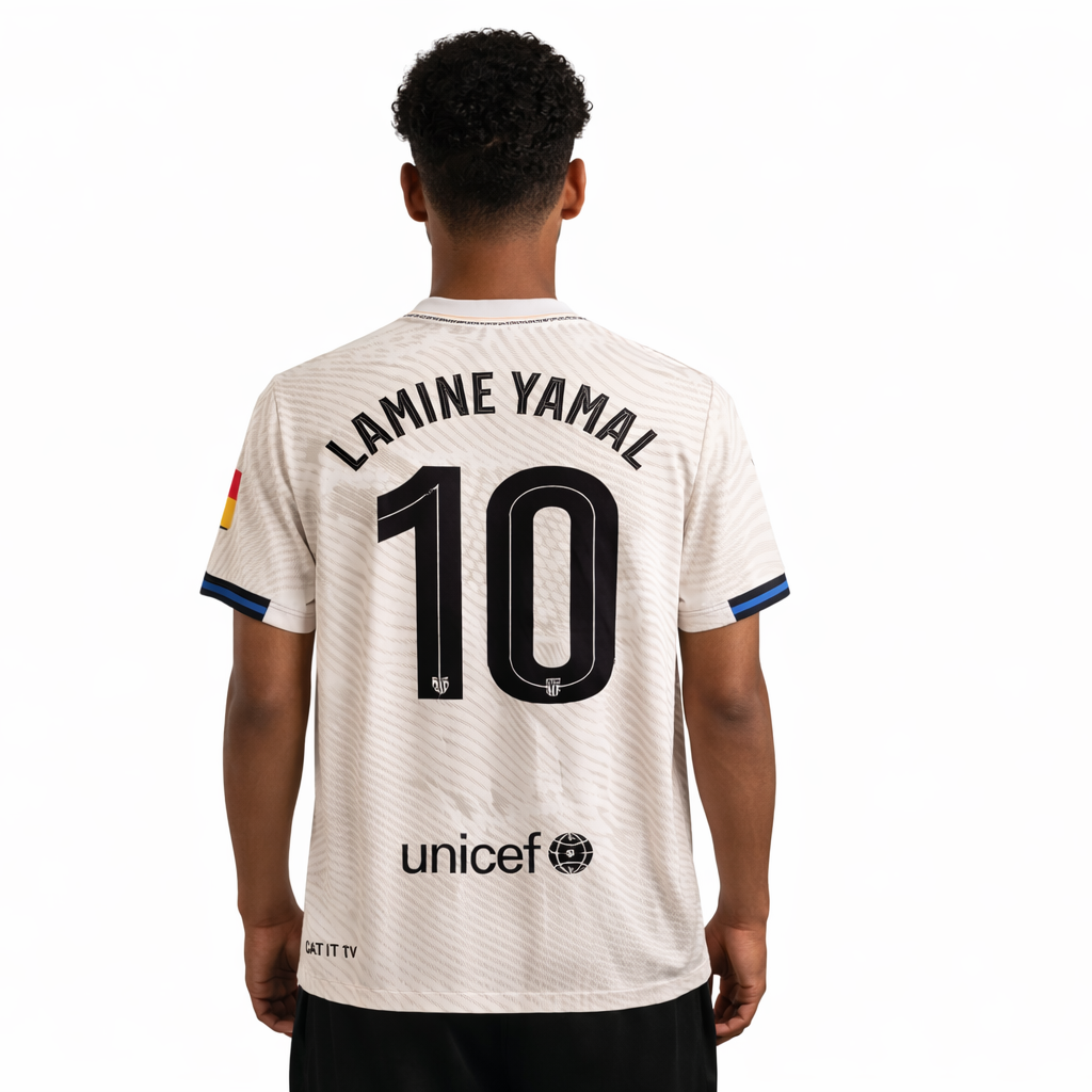 Premium DOTNET Cloth Lamine Yamal Barcelona Away #10 Premium Football Jersey – FCB