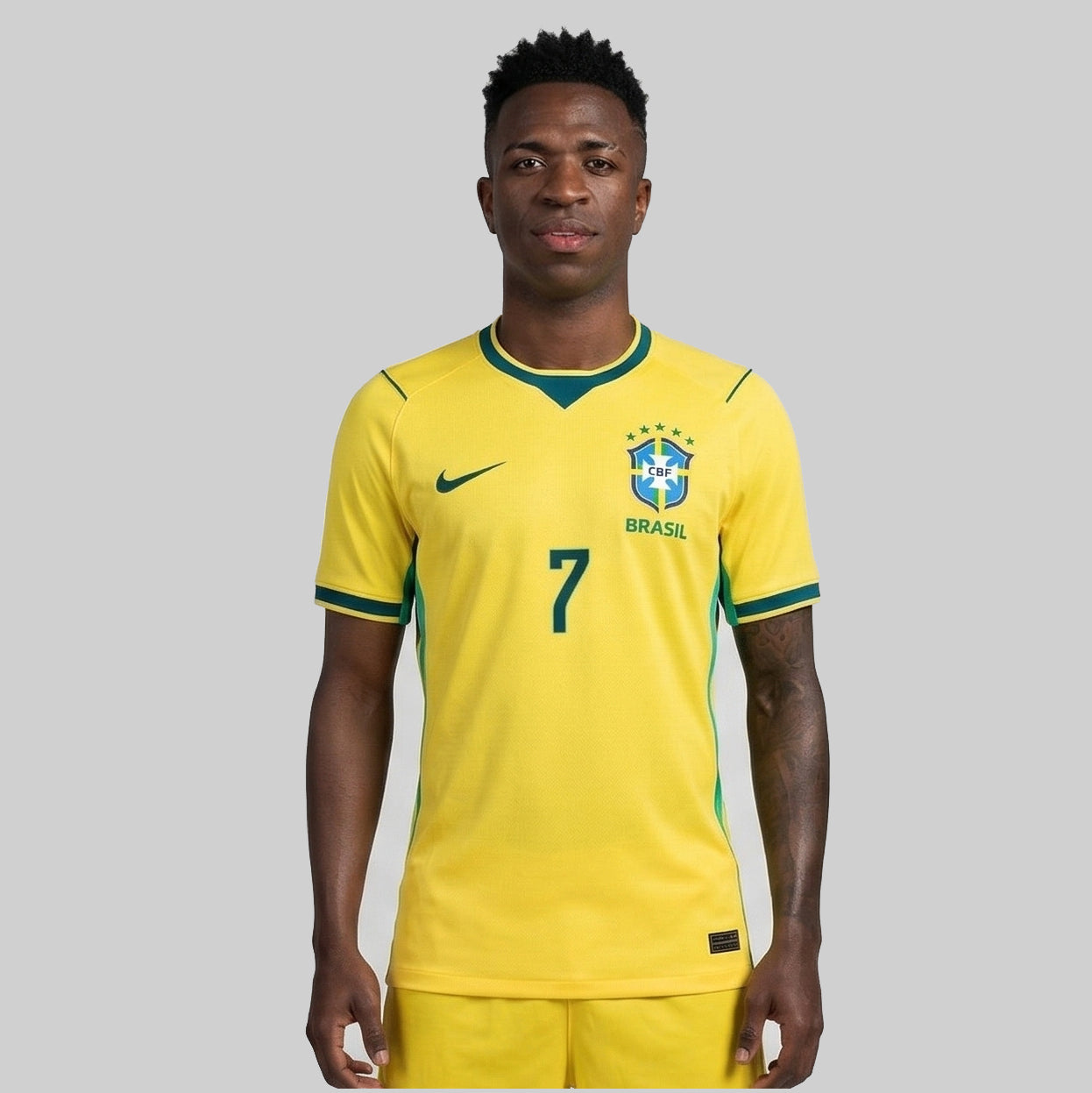 Vinícius Jr. Brazil Home Jersey 2026 – Premium Football Fan Edition (Yellow & Green)